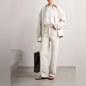 INTERIOR NYC Sz 29 Off-White 'The Ty' High Rise Wide Leg Jeans new without tag